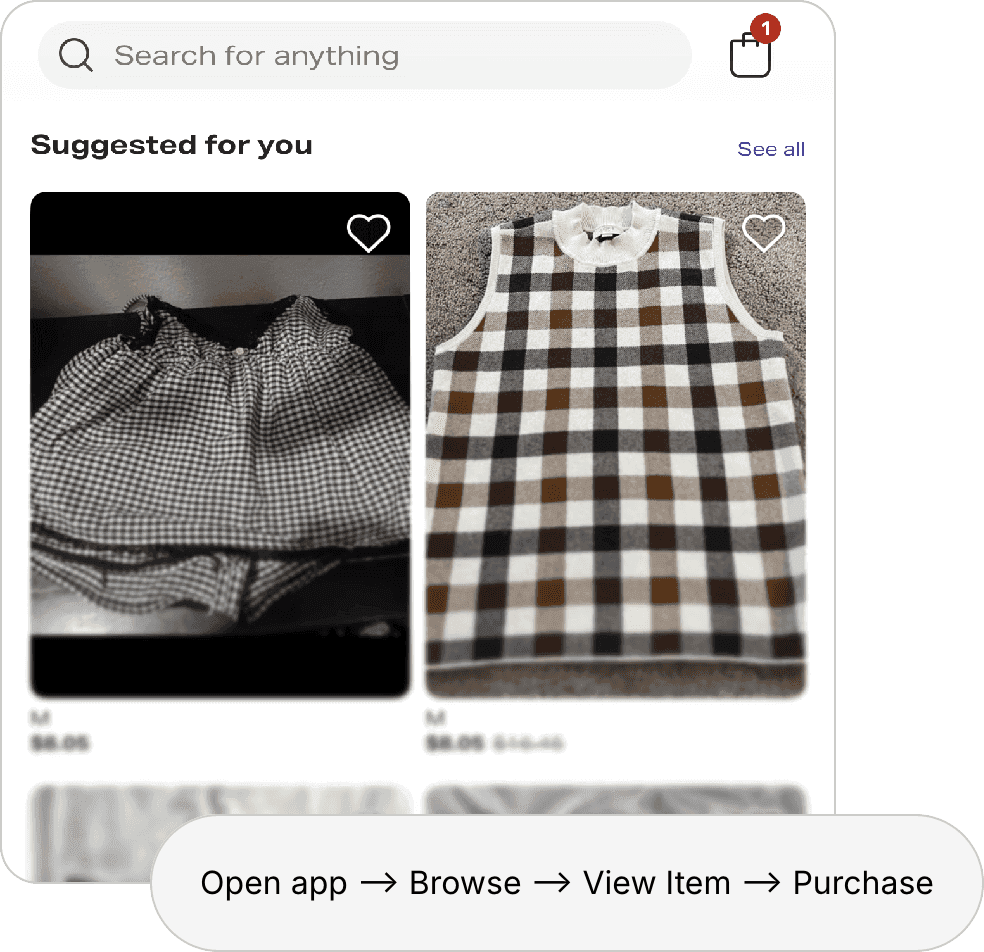 Depop and Poshmark listing screens