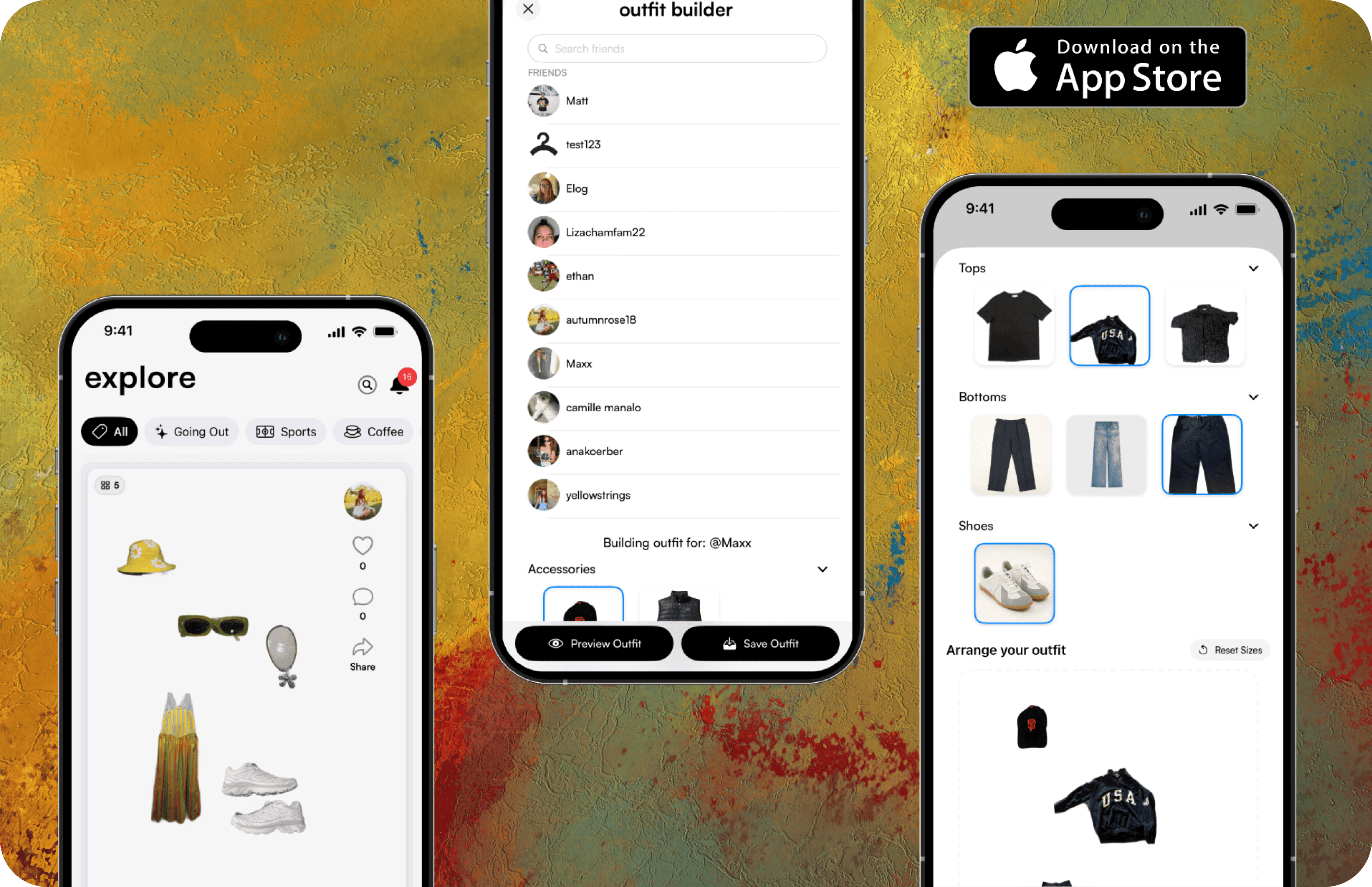 Cinched app screens